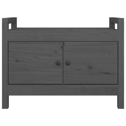 280532 - VIDAXL Stol Korridori Gri 80x40x60 cm Dru Pishe i Fortë