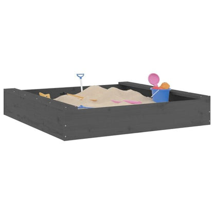 291543 - VIDA XL Sandbox me vende katror dru pishe gri