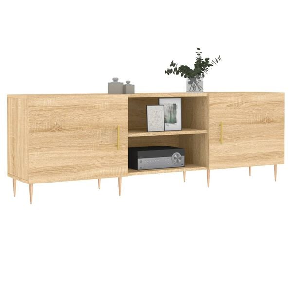 334465 - VIDAXL Kabinet TV Sonoma Lisi 150x30x50 cm, Dru i Inxhinieruar