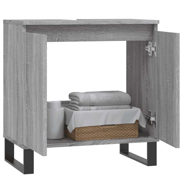 244822 - VIDA XL Dollap Banjoje Gri Sonoma 58x33x60 cm Dru i Inxhinieruar