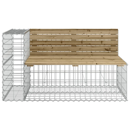 280559 - VIDAXL Stol Kopshti me Dizajn Gabion 122x71x65,5 cm Dru Pishe i Impregnuar