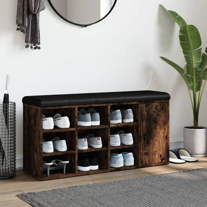 181752 - VIDAXL Stol Këpucësh, Lisi i Tymosur, 102x32x50cm, Dru i Inxhinieruar