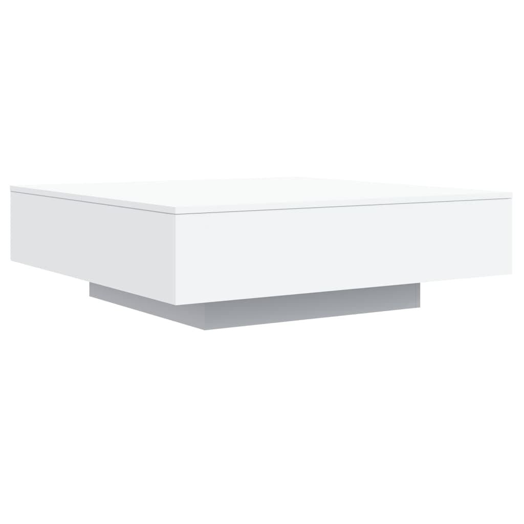265495 - VIDAXL Tavolinë kafeje me drita LED e bardhë 100x100x31 cm