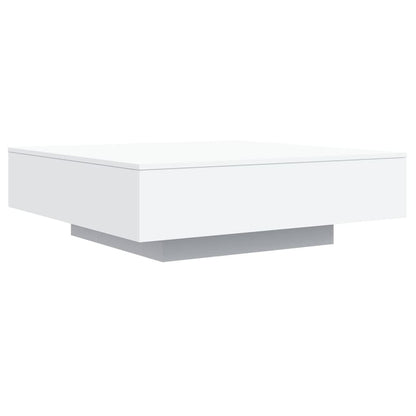 265495 - VIDAXL Tavolinë kafeje me drita LED e bardhë 100x100x31 cm