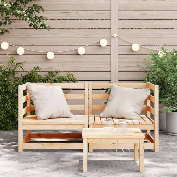 334475 - VIDA XL Divane Kopshti Këndore 2 copë 70x70x67 cm Dru Pishe i Fortë