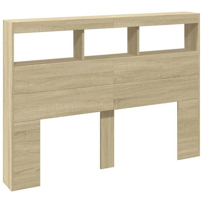 291559 - VIDAXL Dollap me kokë në kokë me dritë LED Sonoma Oak 140x17x102 cm