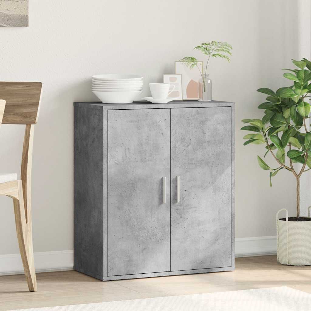 280571 - VIDAXL Bufe Gri Betoni 79x38x80 cm Dru i Inxhinieruar
