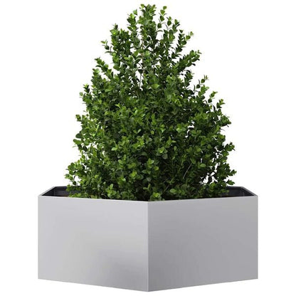 333540 - VIDAXL Vazo Kopshti Gjashtëkëndëshe 138x120x45 cm Çelik i Galvanizuar