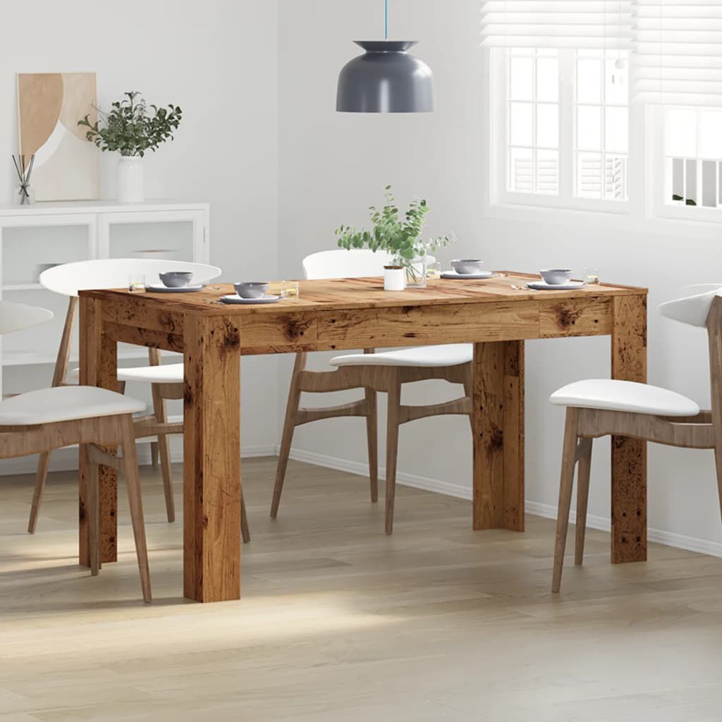 265533 - VIDAXL Tavolinë ngrënieje prej druri të vjetër 140x74,5x76 cm Dru i projektuar