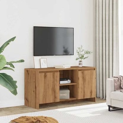 244858 - VIDAXL Kabinet TV Artizanal Lisi 102x37,5x52,5 cm Dru i Inxhinieruar