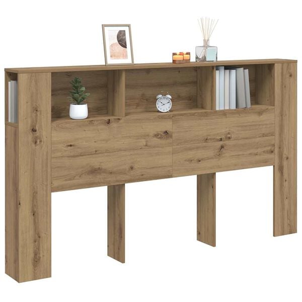 334499 - VIDAXL Dollap me Kokë Kreu, Lis Artizanal 180x18,5x102,5 cm Dru i Inxhinieruar