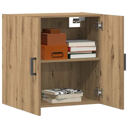 333548 - VidaXL Dollap Muri Artizanal Lisi 60x31x60 cm Dru i Inxhinieruar