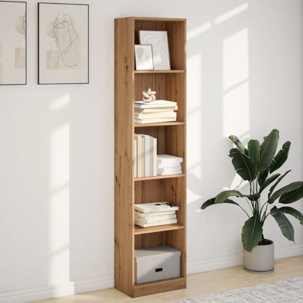 334502 - VIDAXL Raft librash Artizanal Lisi 40x24x176 cm Dru i projektuar