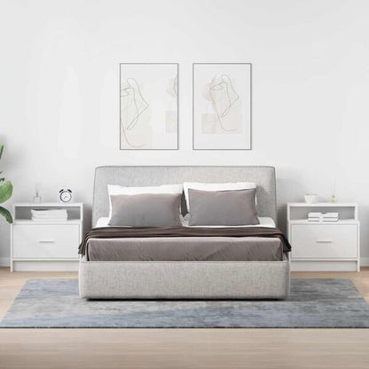 244864 - VIDAXL Komodina me Sirtar 2 copë të Bardha 51x31x47 cm