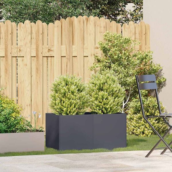 244871 - VIDAXL Vazo Antraciti 80x40x40 cm Çelik i petëzuar në të ftohtë