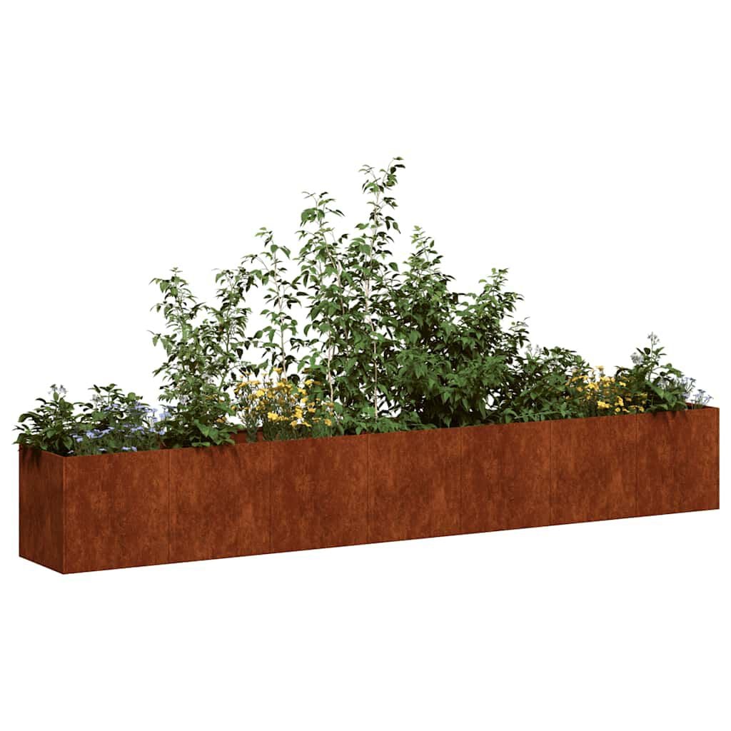 265539 - VIDAXL Vazo e ndryshkur 280x40x40 cm Çelik i Rezistent ndaj Motit