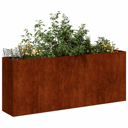 280607 - VIDAXL Vazo e ndryshkur 200x40x80 cm Çelik i Rezistent ndaj Motit