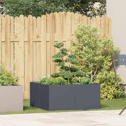 265541 - VIDAXL Vazo Antraciti 80x80x40 cm Çelik i petëzuar në të ftohtë