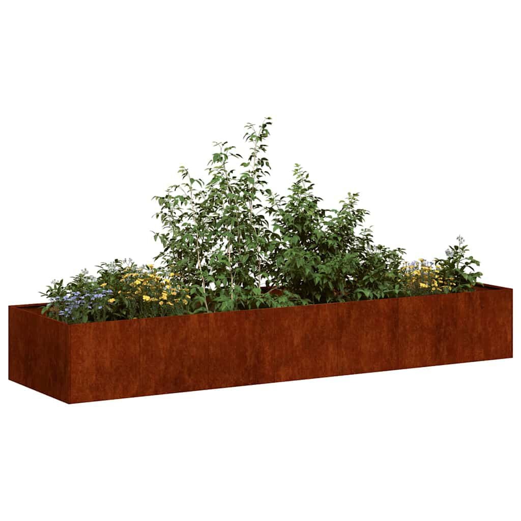280610 - VIDAXL Vazo e ndryshkur 280x80x40 cm Çelik i Rezistent ndaj Motit