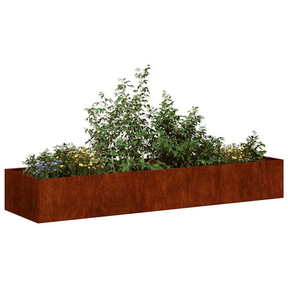 280611 - VIDAXL Vazo e ndryshkur 280x80x40 cm Çelik i Rezistent ndaj Motit