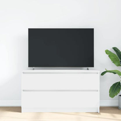 244875 - VIDAXL Kabinet TV i Bardhë 100x35x54 cm Dru i Inxhinieruar