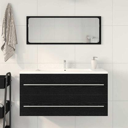 333562 - VIDA XL Dollap Lavamani për Banjo, Lisi i Zi 100x38,5x48 cm, Dru i Inxhinieruar