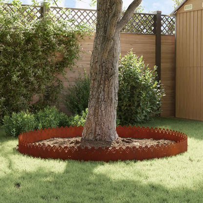 280657 - vidaXL Bordura për Kopsht 20 Copë, Çelik Corten me Pamje të Ndryshkur, 103 × 22 cm
