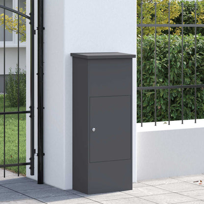 280658 - vidaXL Kuti Paketash me Derë Antracit 44.5 x 29 x 110.5 cm Çelik