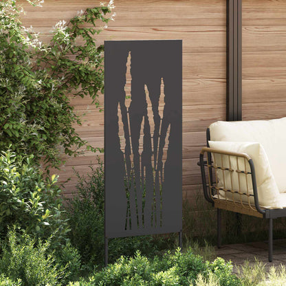 265595 - vidaXL Mbrojtëse Privatësie për Kopsht, e Zezë 50 x 140 cm, Çelik i petëzuar në të ftohtë