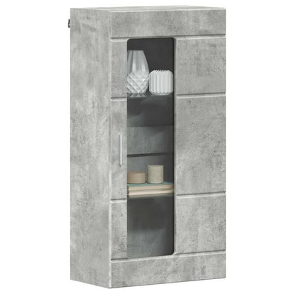 291632 - VIDAXL Dollap druri, beton gri, dru i projektuar