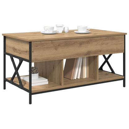265617 - vidaXL Tavolinë Kafeje Artizanale Lisi 100 x 55 x 48.5 cm Dru i Inxhinieruar