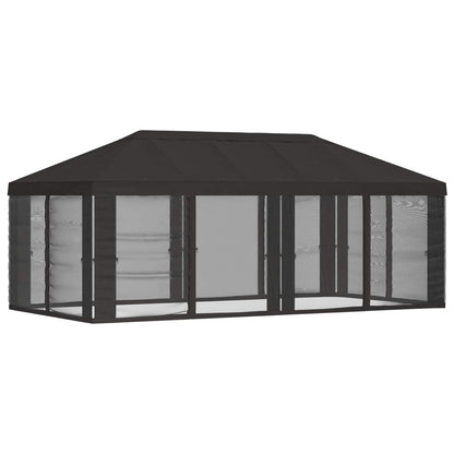 280685 - Mbulesë për Gazebo vidaXL me Mure Anësore Antracit 600.5 x 300.5 cm