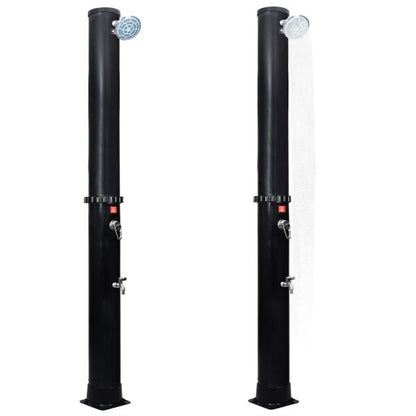 181558 - VIDAXL Dush i Jashtëm me Energji Diellore, Me Kokë Dushi dhe Rubinet, Kapacitet 40L