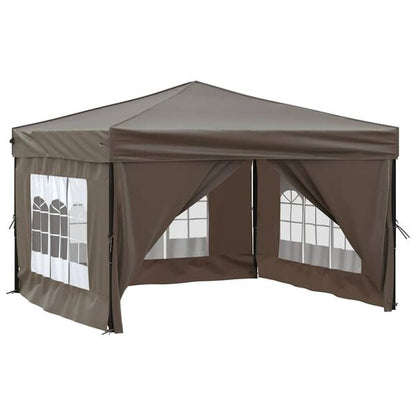 291658 - VIDA XL Tendë festash e palosshme me mure anësore, ngjyrë bezhë 3x3 m