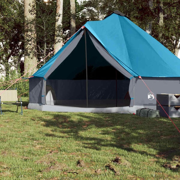 291662 - VIDA XL Tendë familjare Tipi për 8 persona, blu, e papërshkueshme nga uji