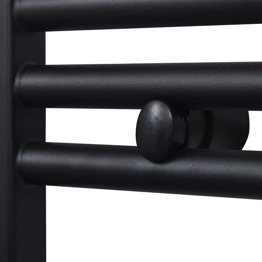 265007 - Radiator me kontejner peshqirësh për ngrohje qendrore në banjo, i zi, me përmasa 500 x 764 mm