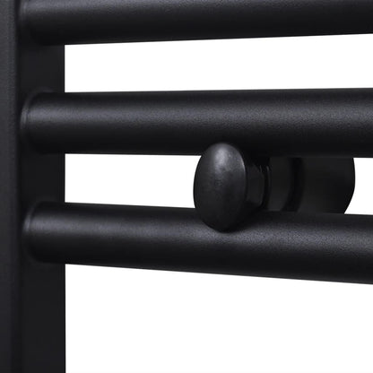 265007 - Radiator me kontejner peshqirësh për ngrohje qendrore në banjo, i zi, me përmasa 500 x 764 mm