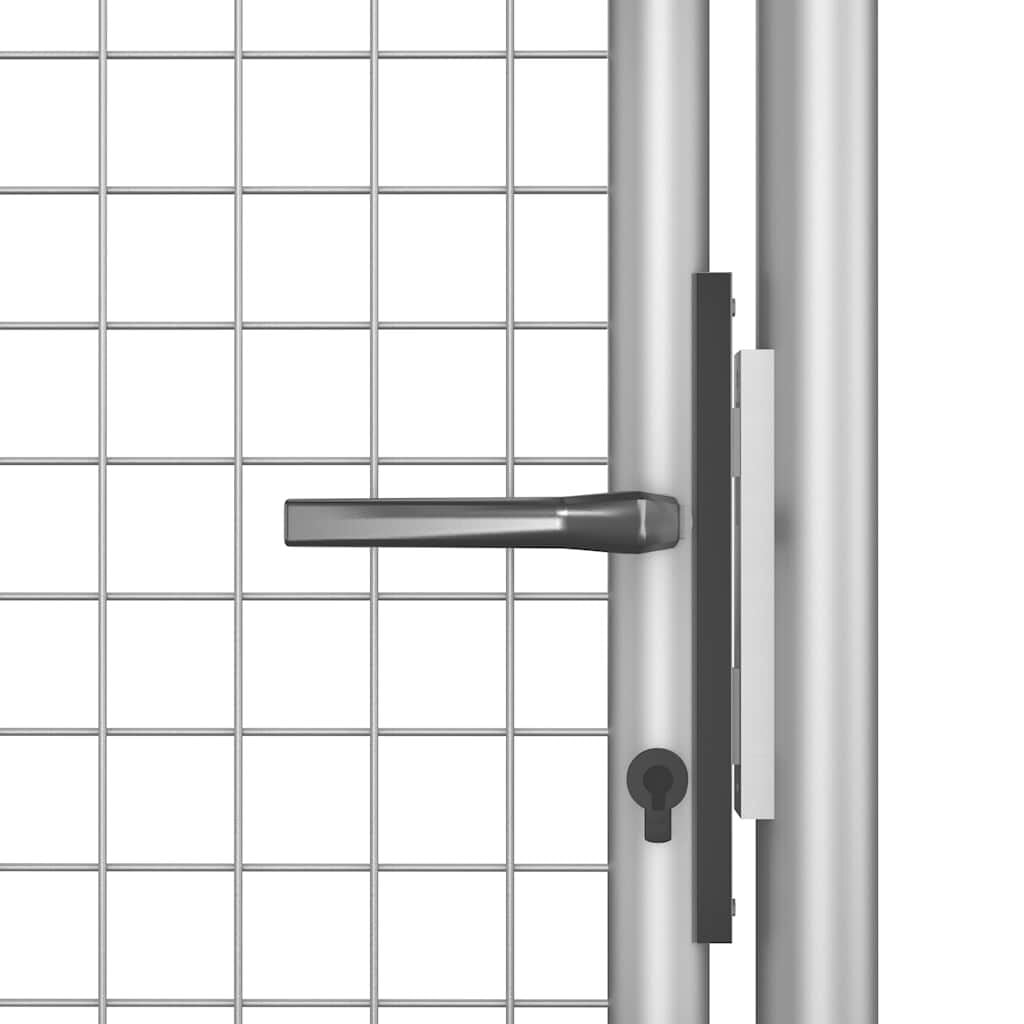 280011 - VIDAXL Portë Kopshti e Galvanizuar 100x100 cm Argjend