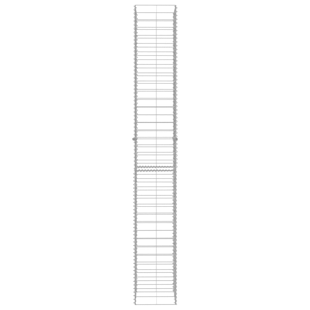 265011 - VIDAXL Shporta me gabion, 3 copë, celik i galvanizuar 25x25x197 cm