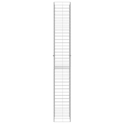 265010 - VIDAXL Shporta me gabion, 3 copë, celik i galvanizuar 25x25x197 cm