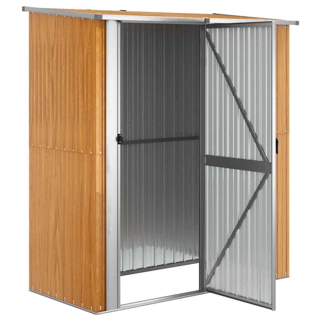 280018 - VIDAXL Kasolle Kopshti 180,5x97x209,5 cm me pamje druri prej çeliku të galvanizuar