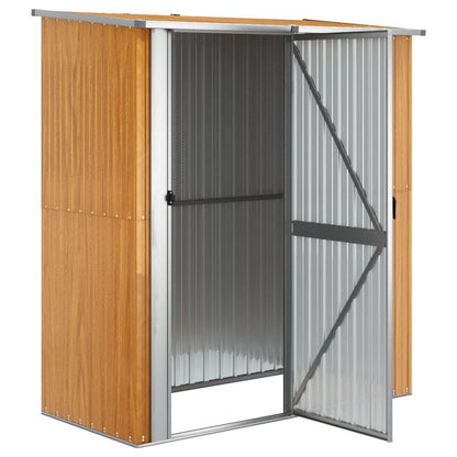 280018 - VIDAXL Kasolle Kopshti 180,5x97x209,5 cm me pamje druri prej çeliku të galvanizuar