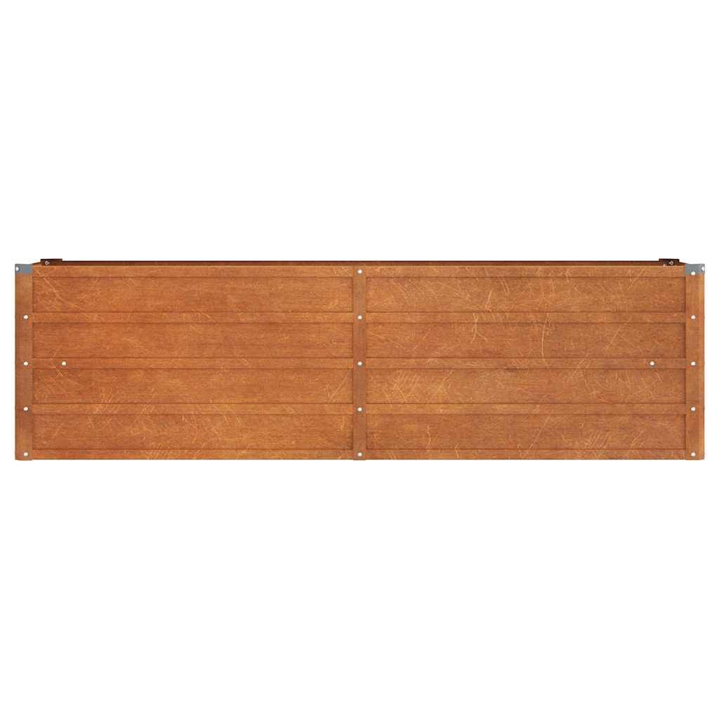 280023 - VIDAXL Shtrat i ngritur për kopsht, ngjyrë ndryshkur, 160x40x45 cm, çelik Corten