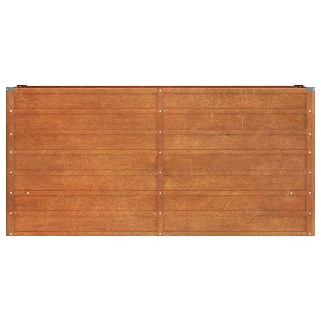 280024 - VIDAXL Shtrat i ngritur për kopsht, ngjyrë ndryshkur, 160x40x77 cm, çelik Corten