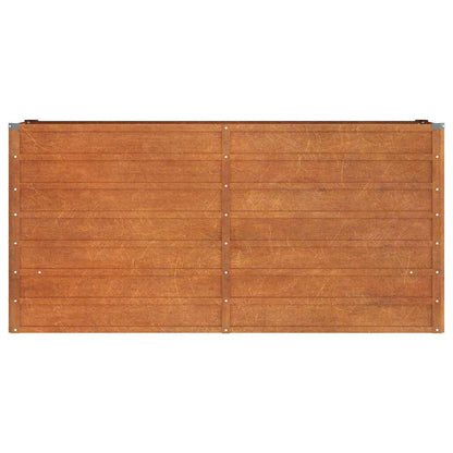 280024 - VIDAXL Shtrat i ngritur për kopsht, ngjyrë ndryshkur, 160x40x77 cm, çelik Corten