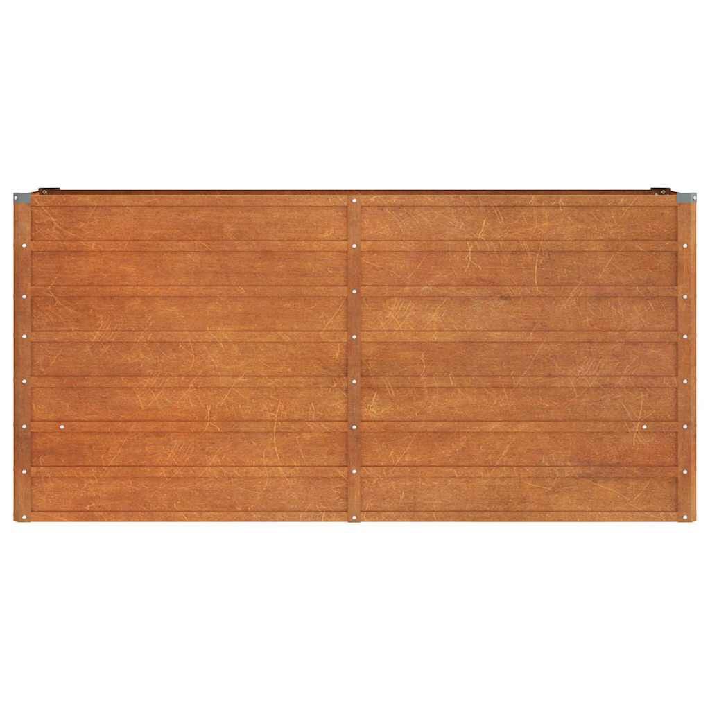 280025 - VIDAXL Shtrat i ngritur për kopsht, ngjyrë ndryshkur, 160x40x77 cm, çelik Corten