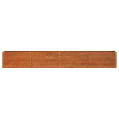 280027 - VIDAXL Shtrat i Ngritur për Kopsht, i Rrënjët, 320x40x45 cm, Çelik Corten