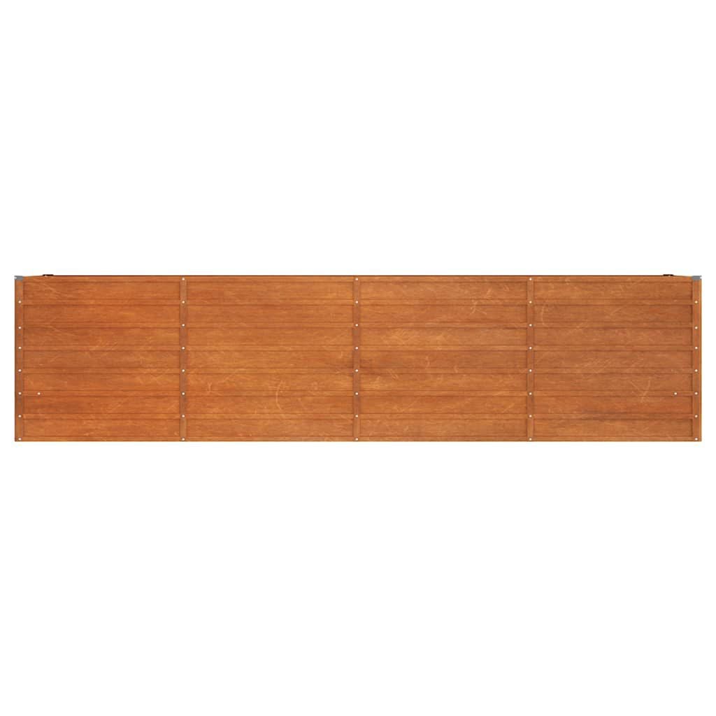 280028 - VIDAXL Shtrat i ngritur për kopsht, ngjyrë ndryshkur, 320x40x77 cm, çelik Corten