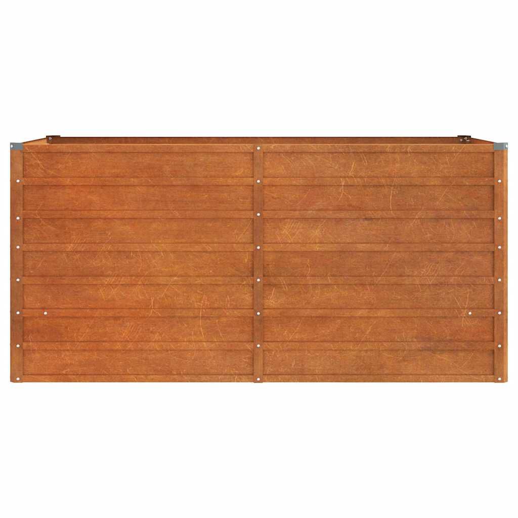 280029 - VIDAXL Shtrat i ngritur për kopsht, ngjyrë ndryshkur, 160x80x77 cm, çelik Corten