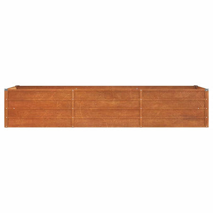 280031 - VIDAXL Shtrat Kopshti i Ngritur, i Rrënjët, Çelik Corten 240x80x45 cm